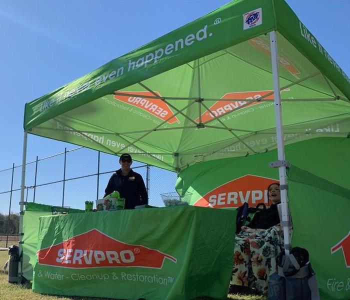 Working the Help in Crisis Softball Tournament boasting the SERVPRO Tent